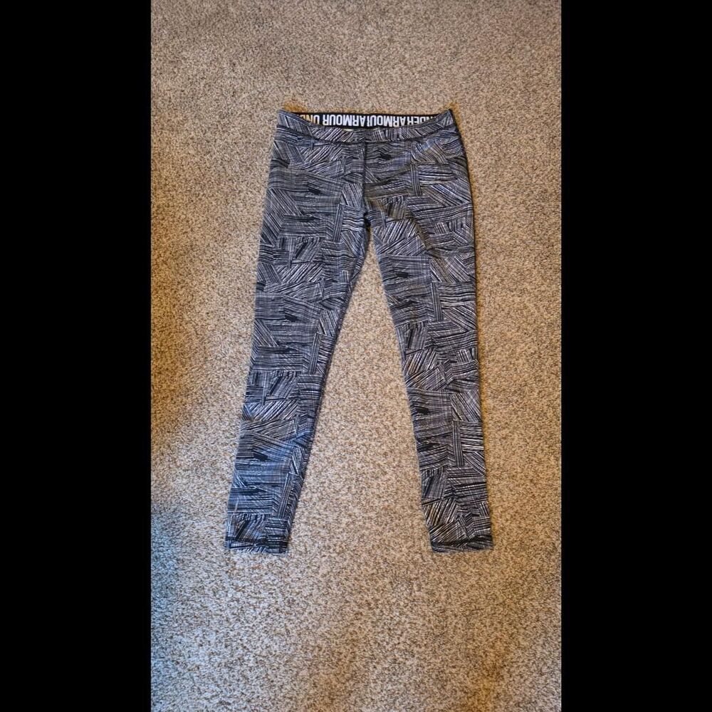 Under-armour Women's Grey and Black Leggings